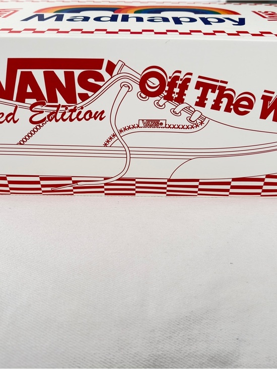 Madhappy  Cream Canvas Sneakers with Multicolor Embroidery Size: 12 - Picture 8 of 11